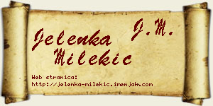 Jelenka Milekić vizit kartica